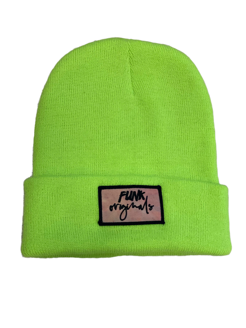 Logo Beanie Neon Green